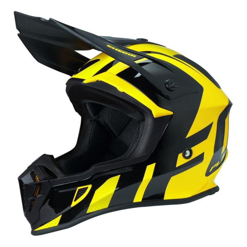 Casque cross UFO Quiver Shedir noir/jaune- M