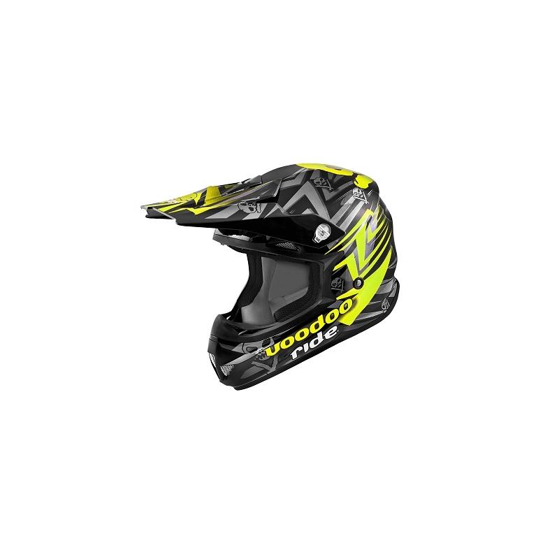 Casque cross Voodoo Ride Icon noir/jaune- XL