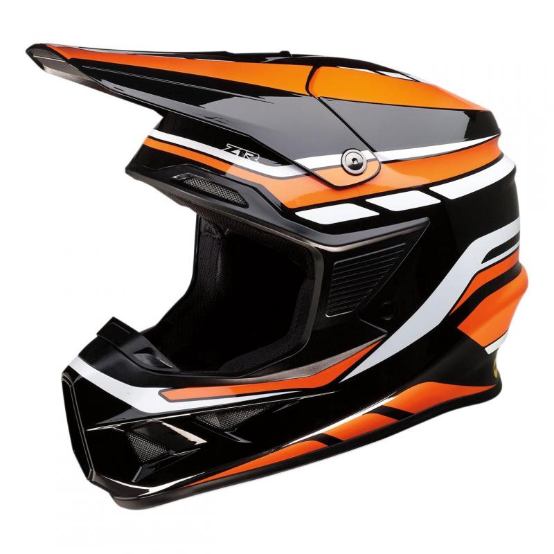 Casque cross Z1R Fi Flank Mips noir/orange/blanc brillant- S