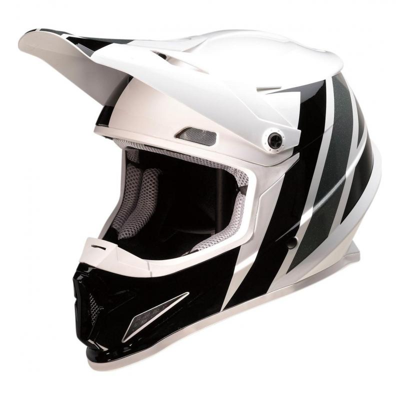 Casque cross Z1R Rise Evac blanc/noir/gris brillant- M