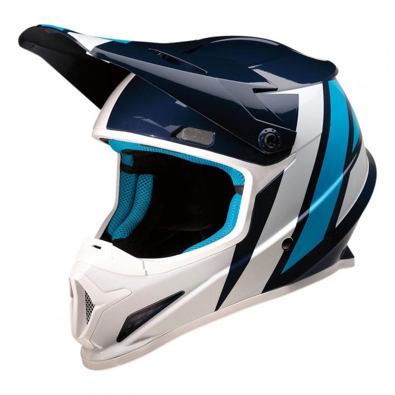 Casque cross Z1R Rise Evac bleu/blanc brillant- S