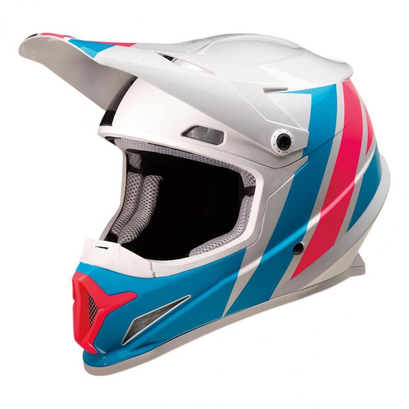 Casque cross Z1R Rise Evac noir/rose/bleu mat- XS