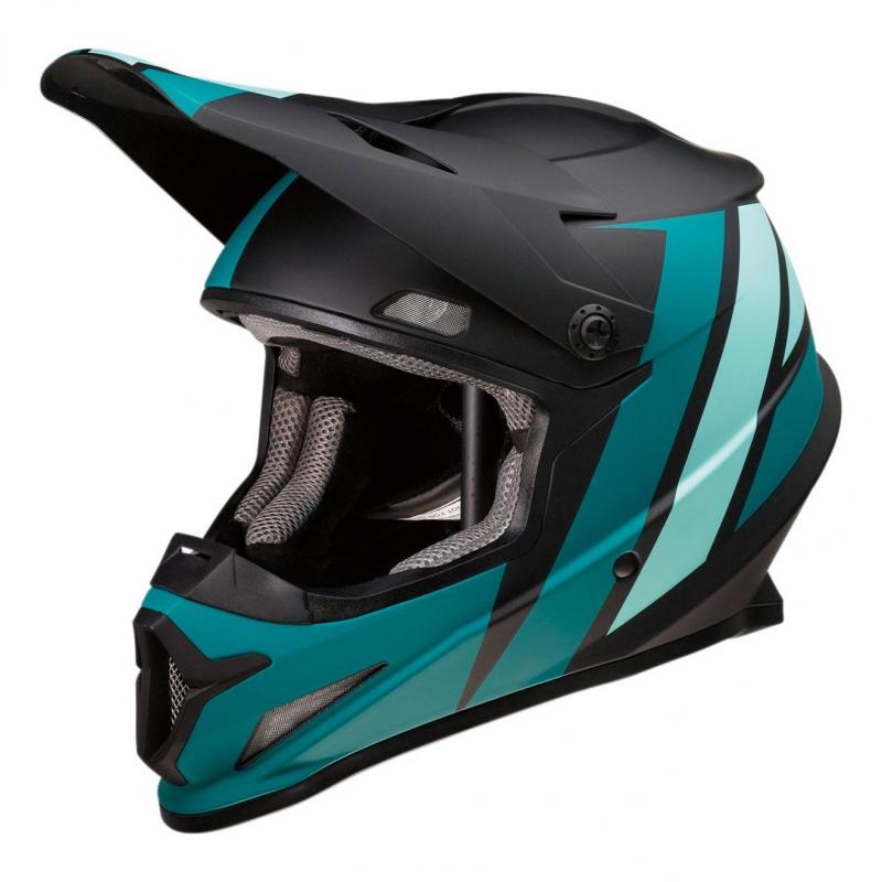 Casque cross Z1R Rise Evac noir/turquoise- M