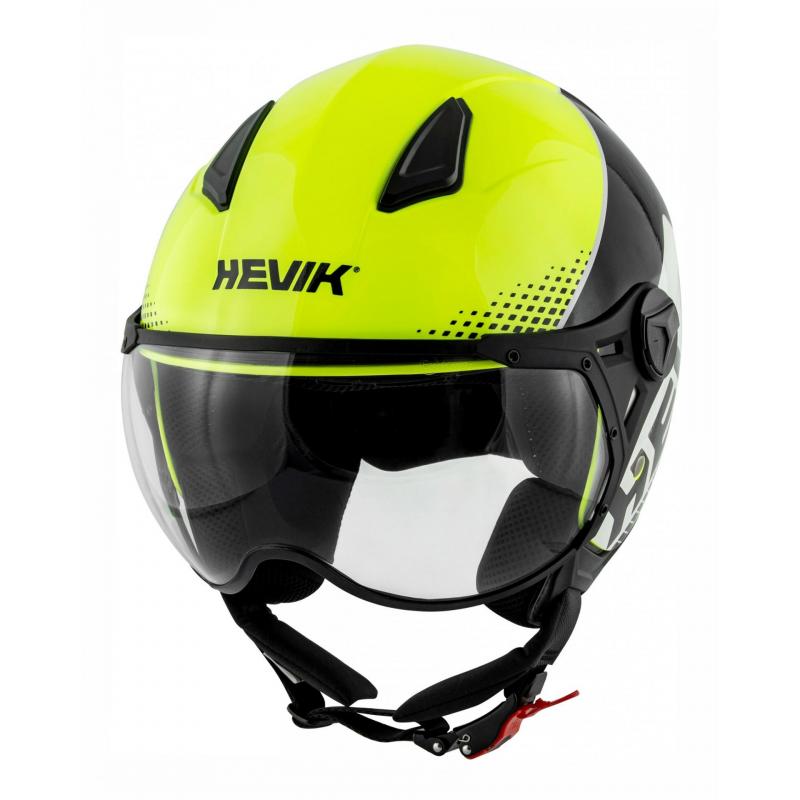 Casque demi-jet Hevik Nautilus jaune/blanc- XS