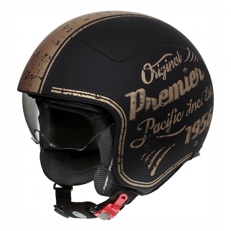 Casque demi jet Premier Rocker OR19 BM noir/bronze- XS