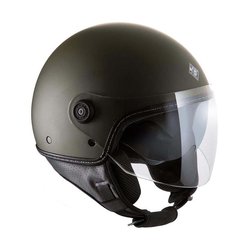 Casque demi-jet Tucano Urbano EL’Mettin vert airborne mat- XS