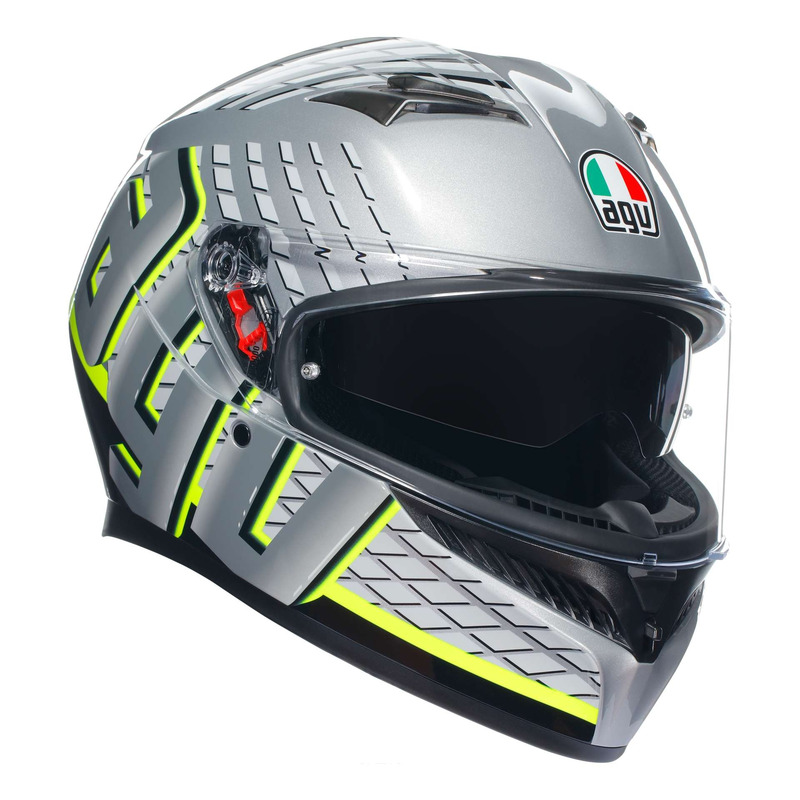 Casque intégral AGV K3 MPLK Fortify gris/noir/jaune fluo