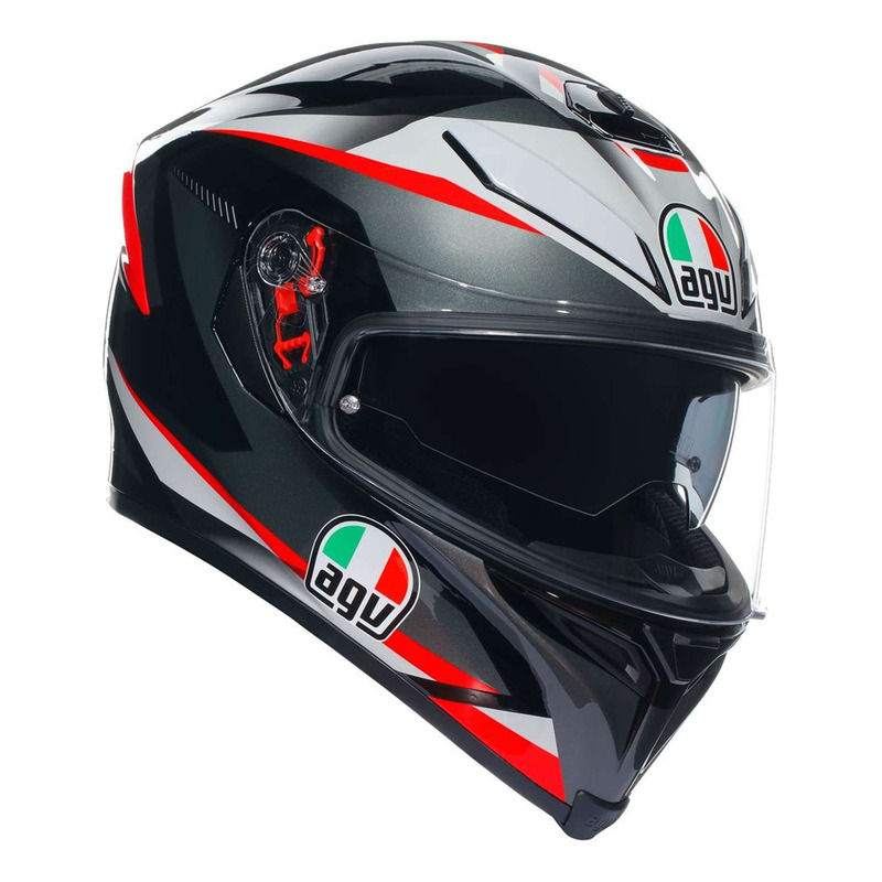 Casque intégral AGV K5 S Plasma noir/gris/rouge (ECE 22.05)