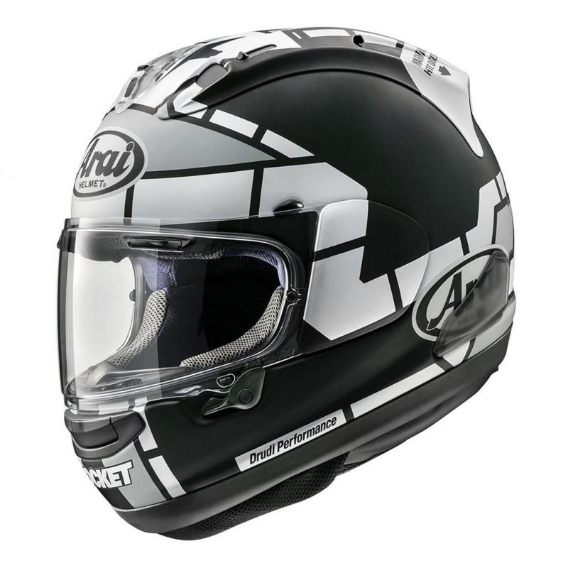 Casque intégral Arai RX-7V Vinales 12 noir/blanc/gris- XS