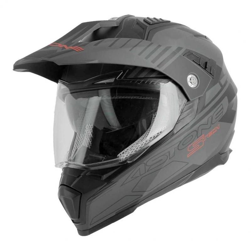 Casque intégral Trail Astone CROSSMAX STECH mat noir- S