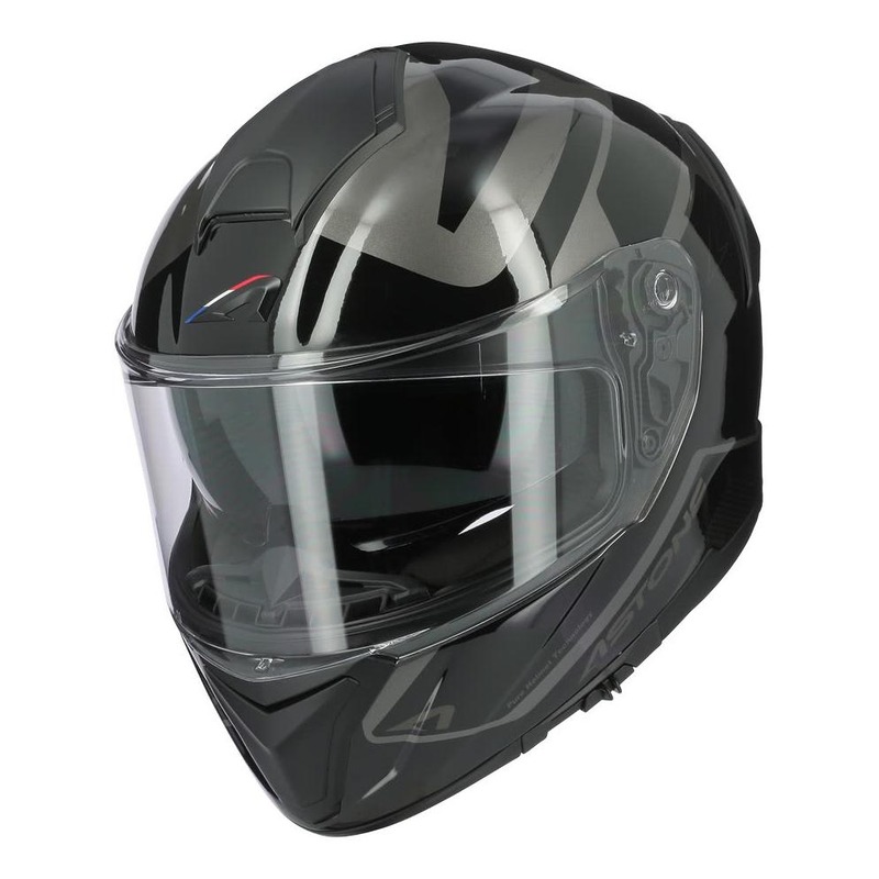 Casque intégral Astone GT1200F ADN noir/gris brillant- XS
