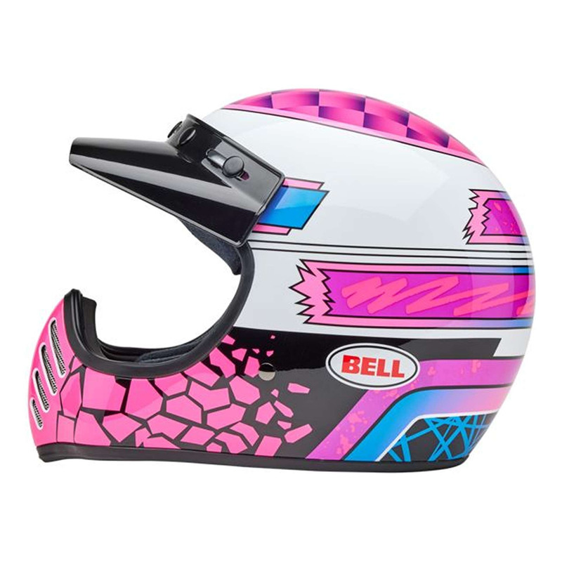 Casque intégral Bell Moto-3 Deathspray gloss pink/purple