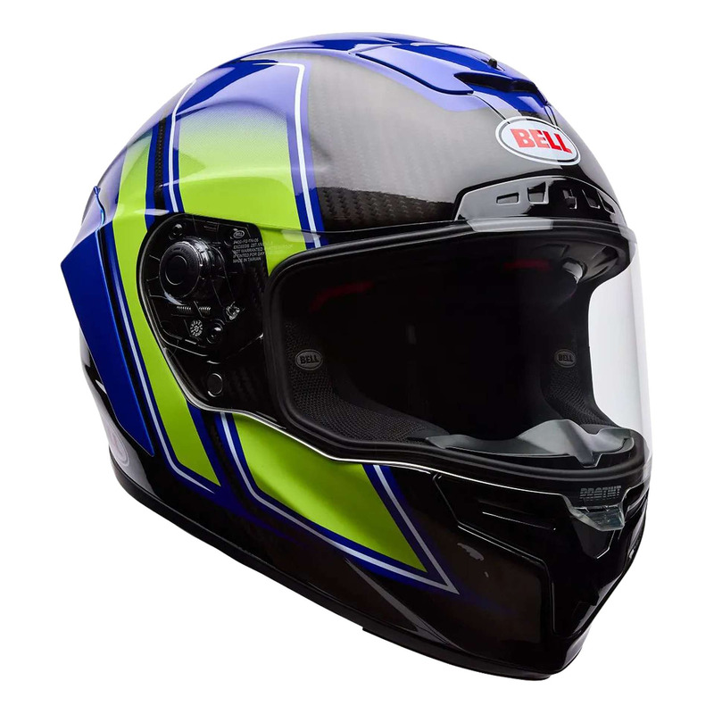 Casque intégral Bell Race Star DLX Flex Grid blue/yellow