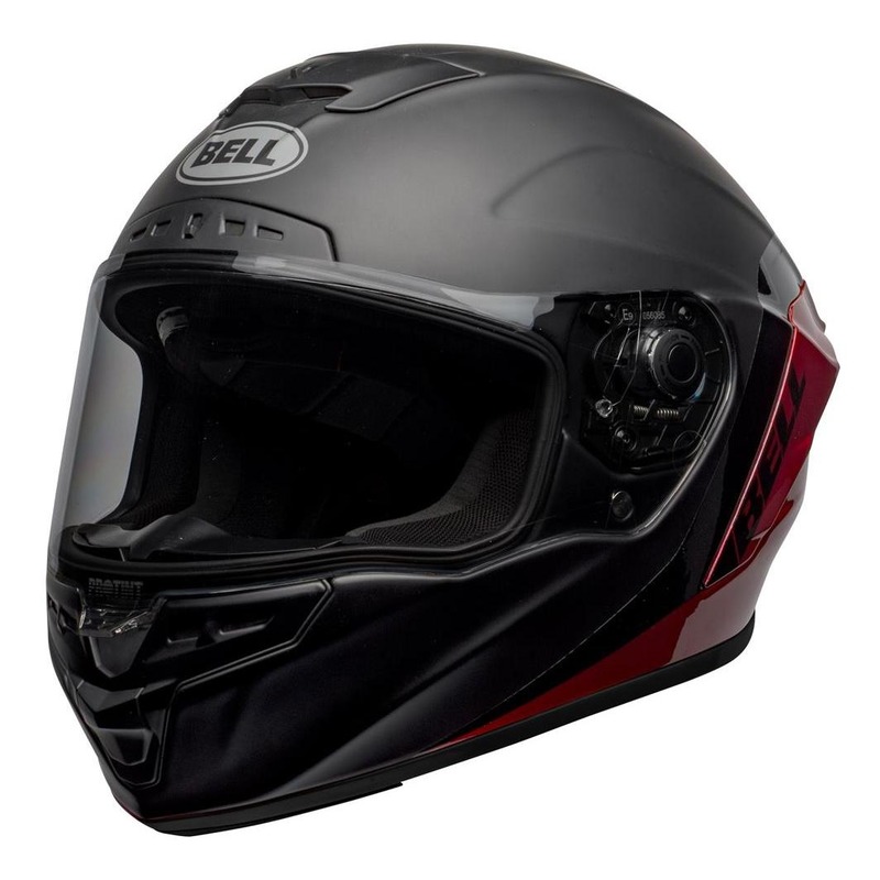 Casque intégral Bell Star DLX Mips Shockwave noir/rouge candy mat/bri