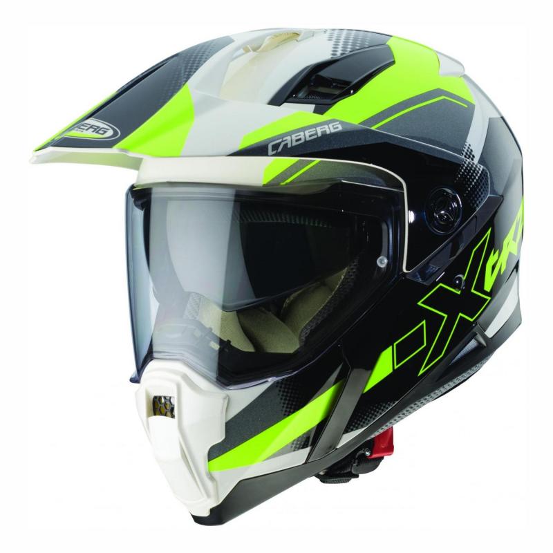 Casque intégral Caberg Xtrace Spark blanc/anthracite/jaune fluo- S