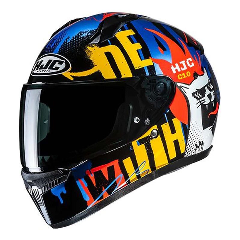 Casque intégral enfant HJC C10 Fop MC23 noir/multicolore brillant