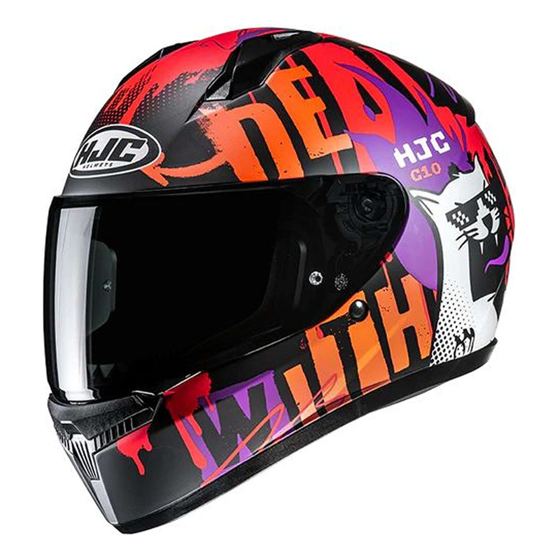 Casque intégral enfant HJC C10 Fop MC7SF noir/multicolor mat