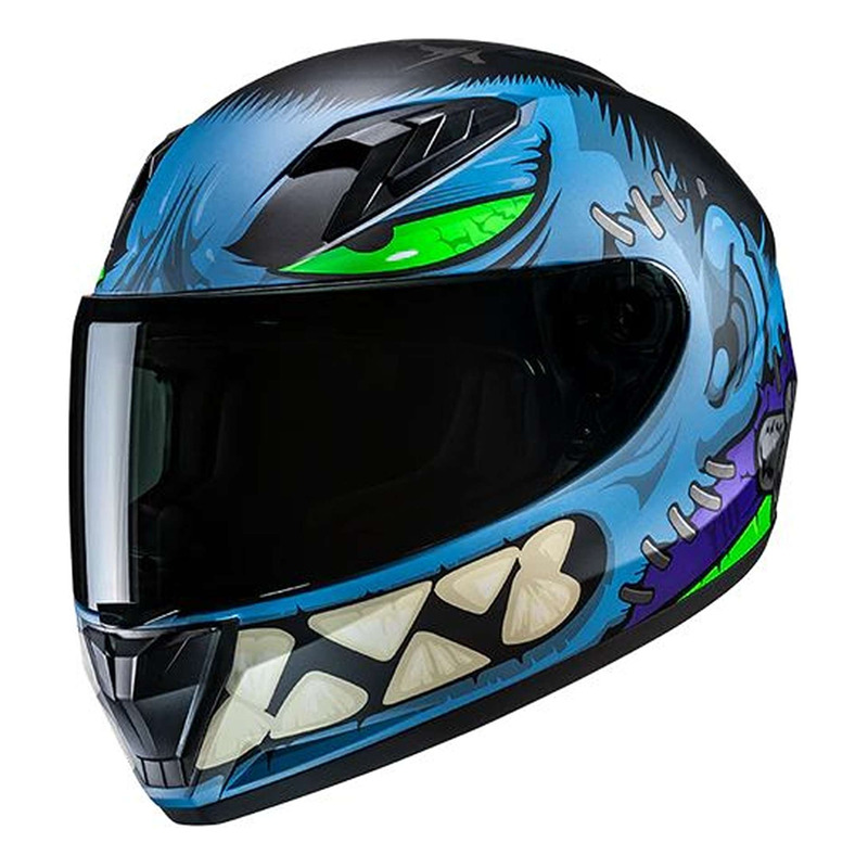 Casque intégral enfant HJC Y10 Frank MC2SF bleu/violet mat