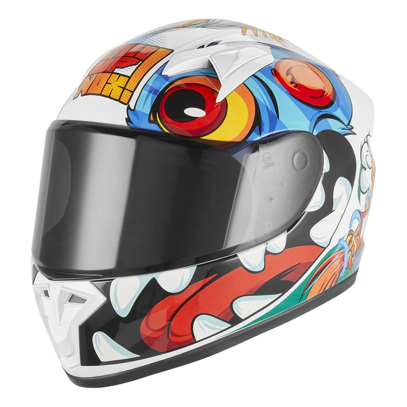 Casque intégral enfant Nox N731 Kid Scrappy blanc