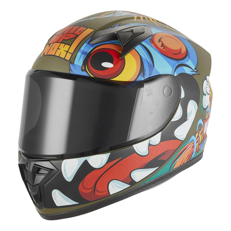 Casque intégral enfant Nox N731 Kid Scrappy kaki mat