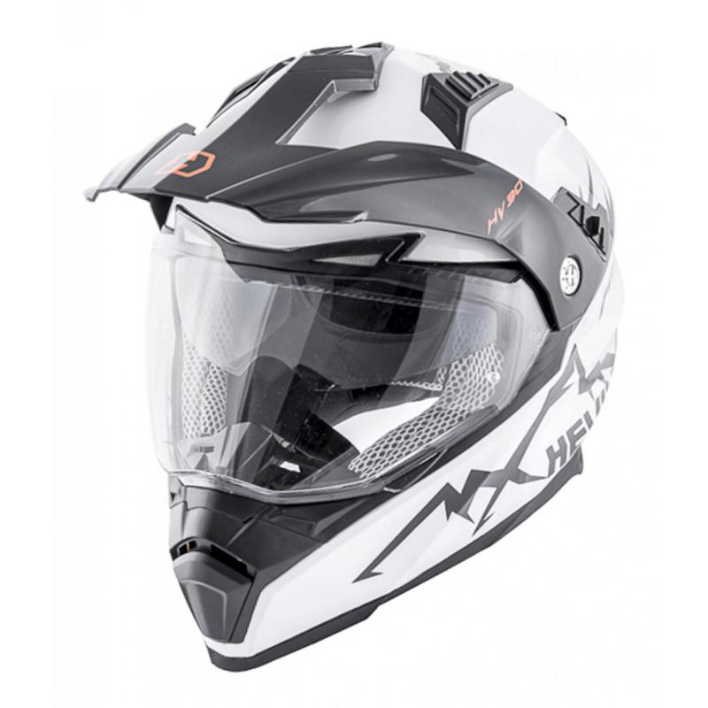 Casque intégral Hevik HV30 Montauk blanc/noir- XS