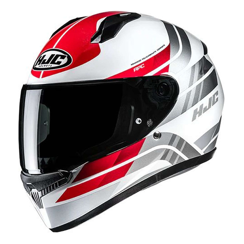Casque intégral HJC C10 Hiper MC1 blanc/rouge/gris brillant