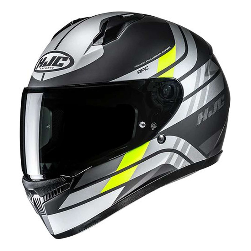 Casque intégral HJC C10 Hiper MC3HSF noir/gris/jaune fluo mat