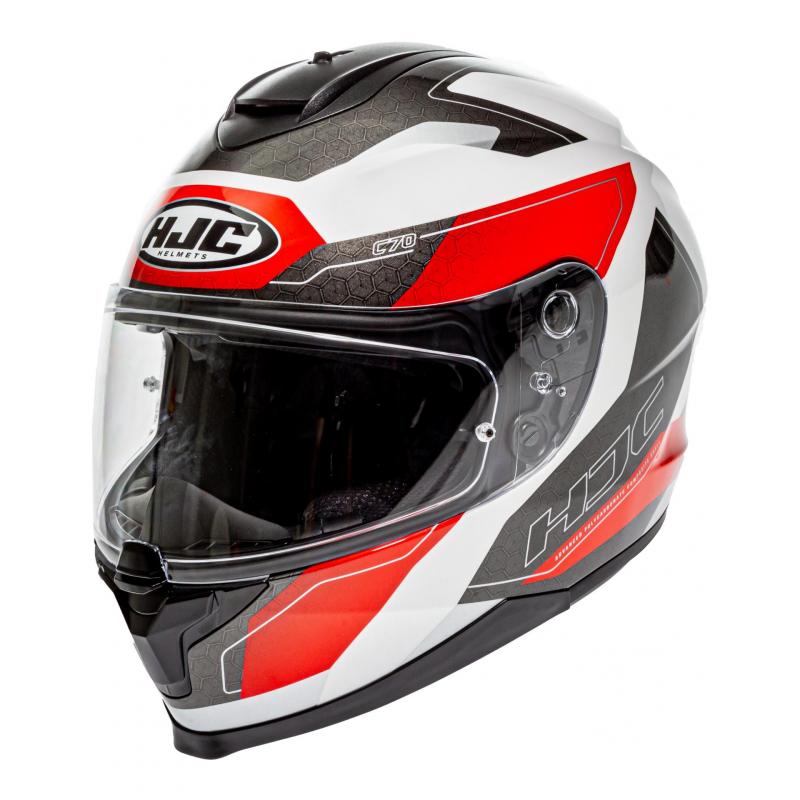 Casque intégral HJC C70 Canex MC1 blanc/rouge/gris- XS