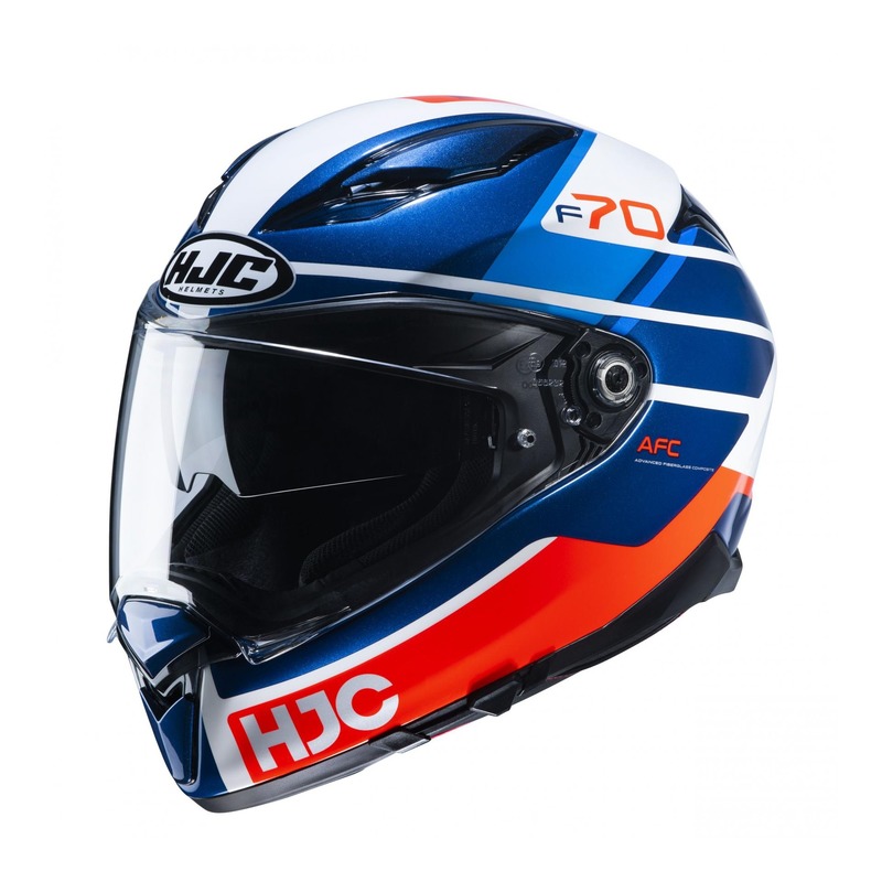 Casque intégral HJC F70 Tino MC21 orange/bleu/blanc- XS