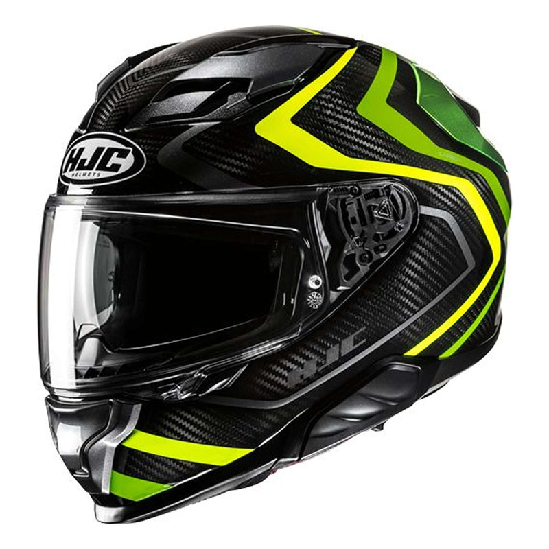 Casque intégral HJC F71 Carbon Nevio MC3H noir/jaune fluo/vert brillant