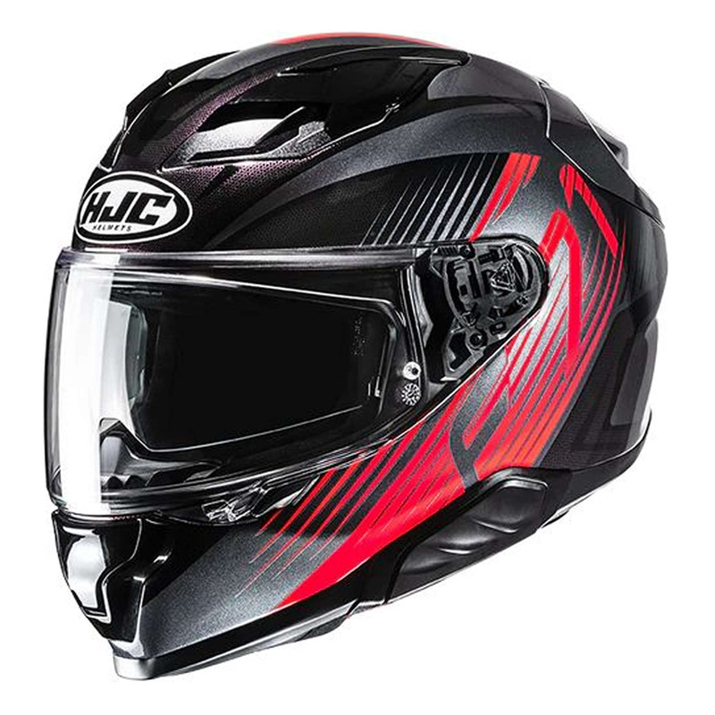 Casque intégral HJC F71 Catos MC1 noir/gris/rouge brillant
