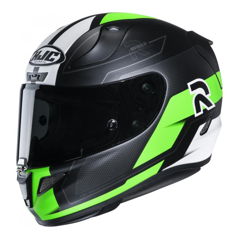 Casque intégral HJC RPHA 11 Fesk MC4SF noir/vert fluo/blanc mat- XS