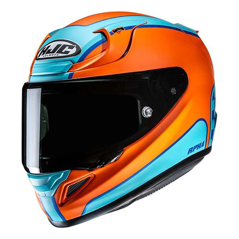 Casque intégral HJC RPHA12 Respon MC27SF orange/bleu mat