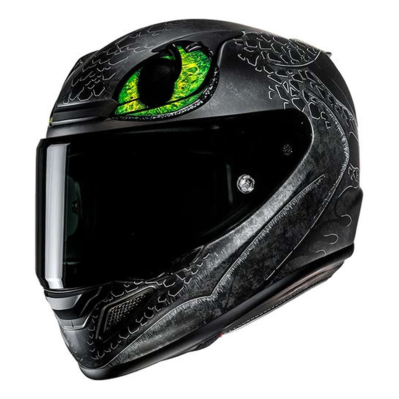 Casque intÃ©gral HJC RPHA12 Toothless II Universal MC4SF noir/vert/ora