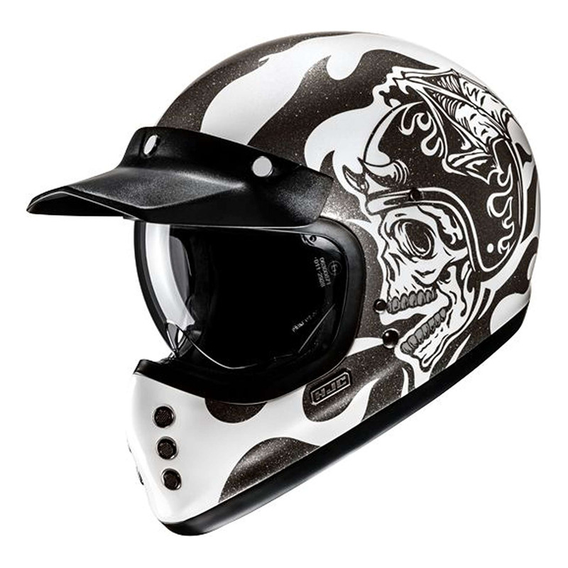 Casque intégral HJC V60 Flame MC5 noir/blanc brillant