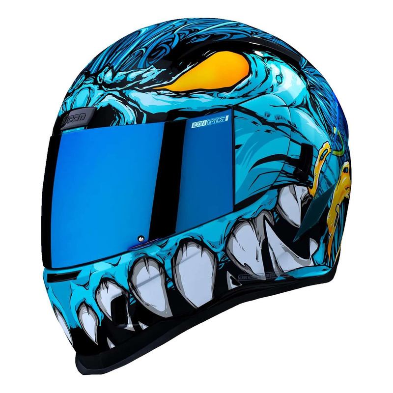 Casque intÃ©gral Icon Airformâ ¢ Manikâ  RR MIPSÂ® bleu/jaune/noir bri