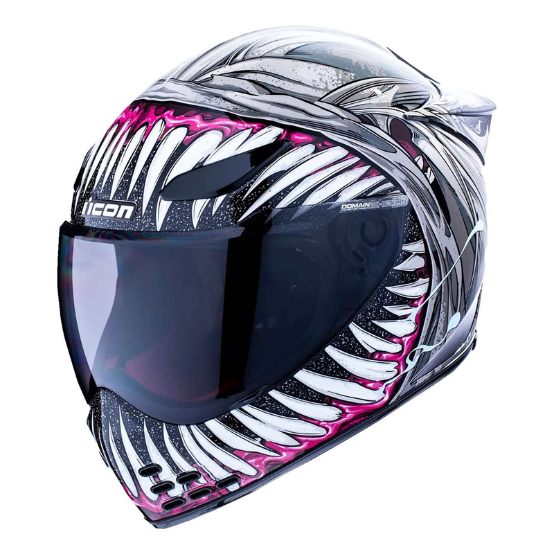 Casque intégral Icon Domain™ Grand Maw gris/violet brillant