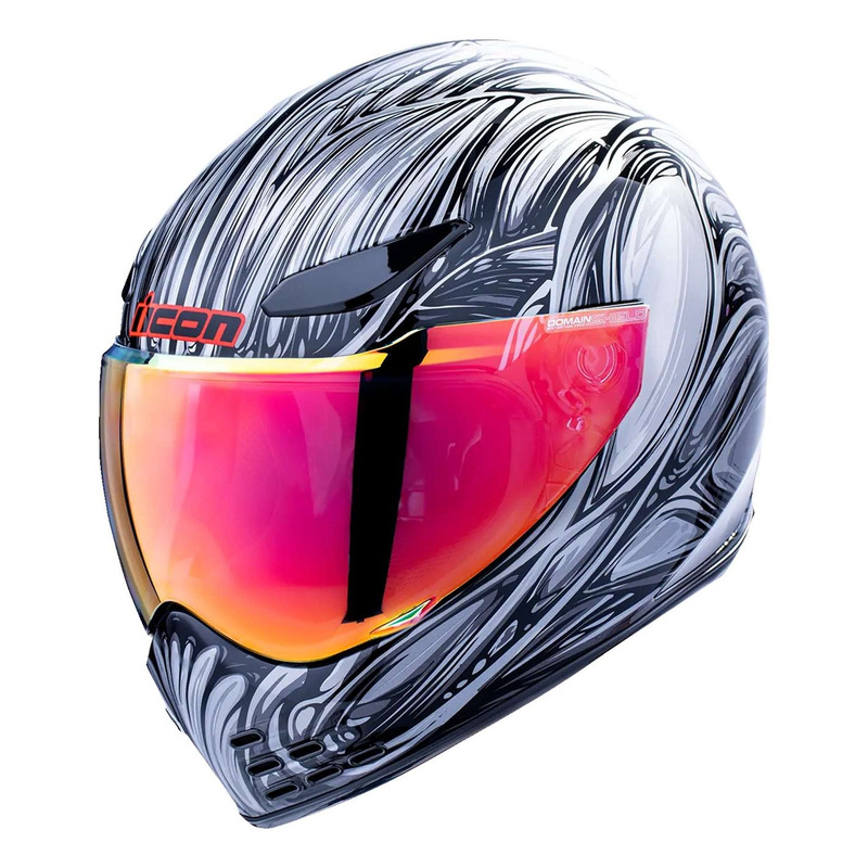 Casque intÃ©gral Icon Domainâ ¢ Nouveau argent brillant- XS