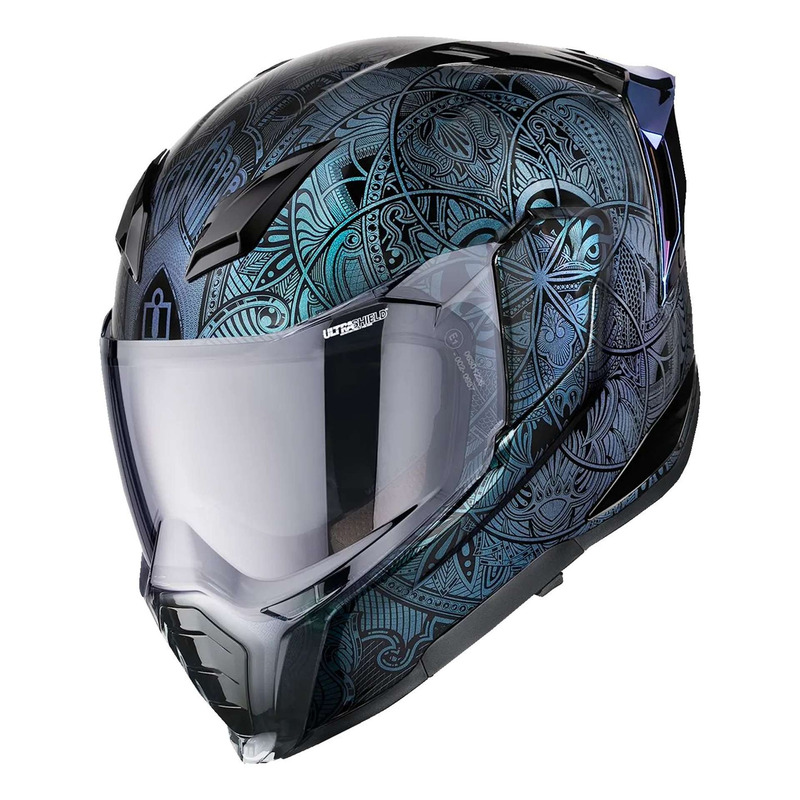Casque intÃ©gral Icon Ultrafliteâ ¢ MIPSÂ® Opal Mandala bleu/noir bril