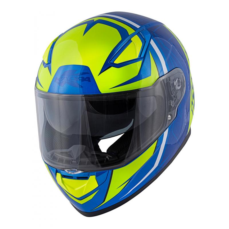 Casque intégral Kappa KV41 Dallas Simple bleu vernis/jaune- XS