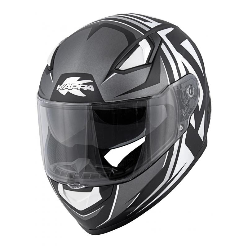 Casque intégral Kappa KV41 Dallas Simple noir mat/titanium- XS