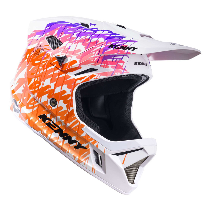 Casque intégral Kenny Decade Graphic Lunis blanc- XXS