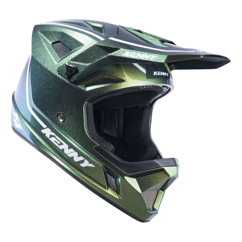 Casque intégral Kenny Decade Graphic Lunis vert - XXS