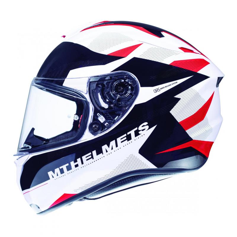 Casque intégral MT Helmet Targo Enjoy rouge-blanc nacré- M