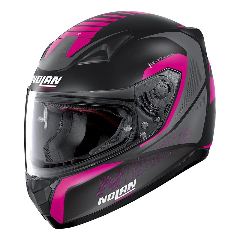 Casque intégral Nolan N60-5 Adept Mat noir/rose- 2XS