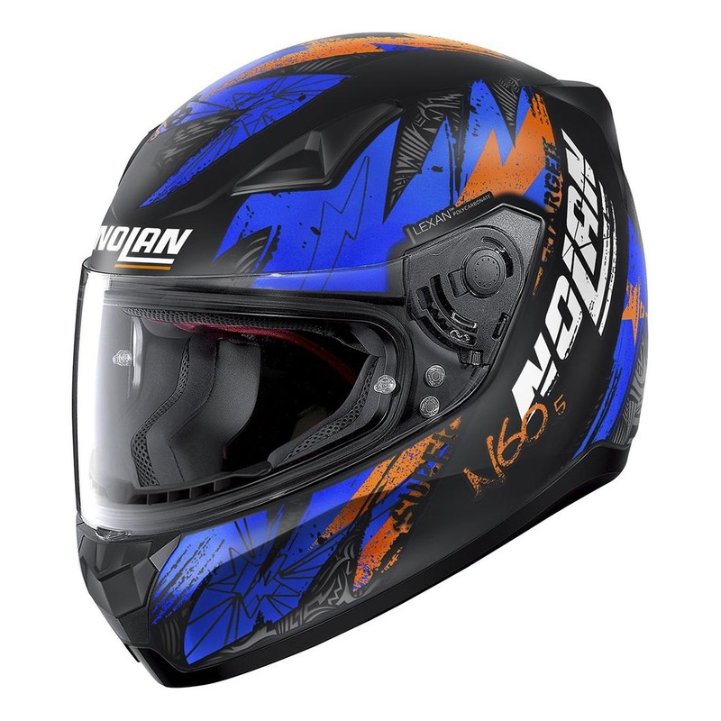 Casque intégral Nolan N60-5 Bounty Mat noir/bleu/orange- 2XS