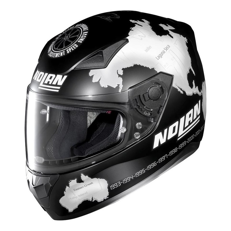 Casque intégral Nolan N60-5 Gemini Réplica Carlos Checa Mat noir- 2X