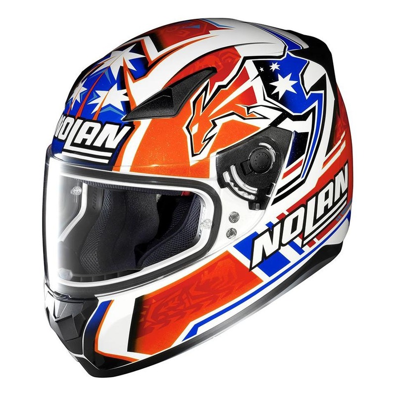 Casque intégral Nolan N60-5 Gemini Réplica Casey Stoner bleu/blanc/r