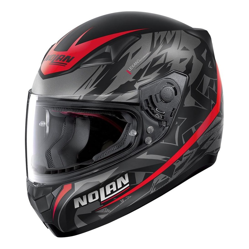 Casque intégral Nolan N60-5 Metropolis Mat noir/rouge- 2XS