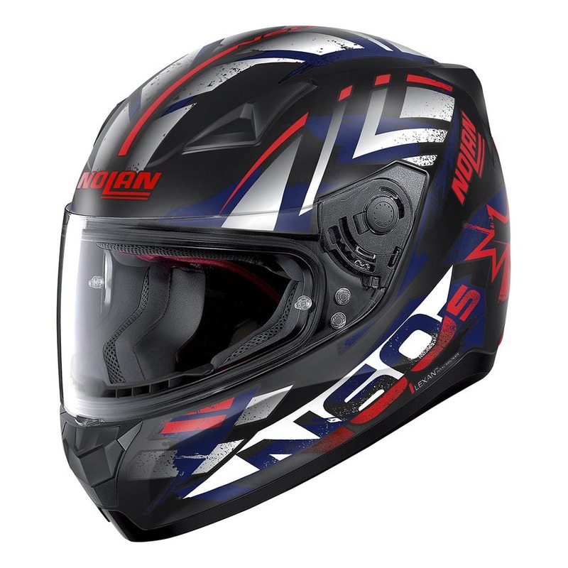 Casque intégral Nolan N60-5 Secutor Mat noir/blanc/rouge- 2XS